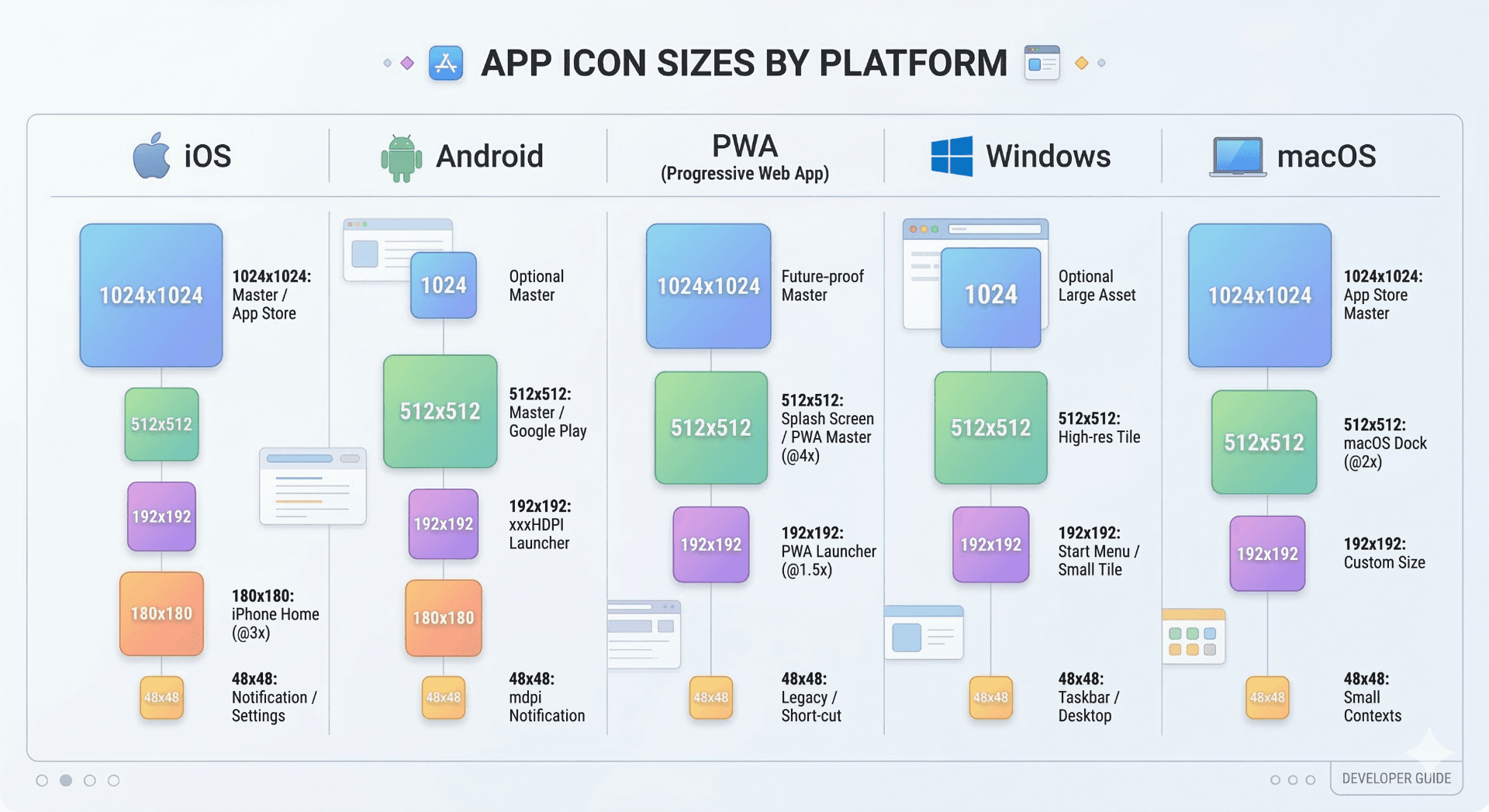 Android App Size Comparison App Icon Size Guide for Every Platform (iOS, Android, PWA) | Markifo